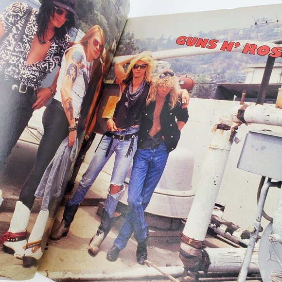 Rock Scene Spotlights Magazine Guns Roses Skid Row Posters Aug 1990 Unread Stock - Picture 8 of 11